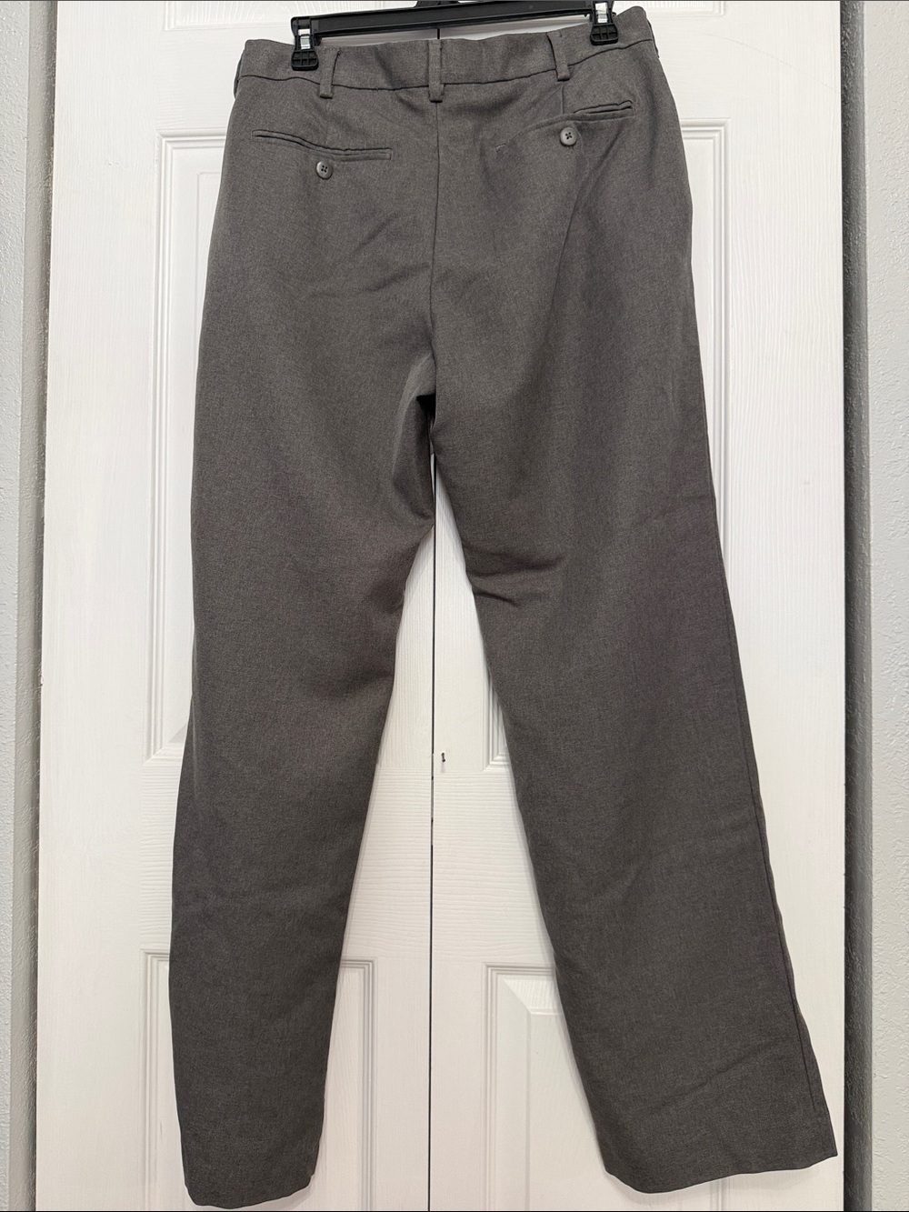 VAN HEUSEN Men's Gray Dress Pants Classic Straight Fit